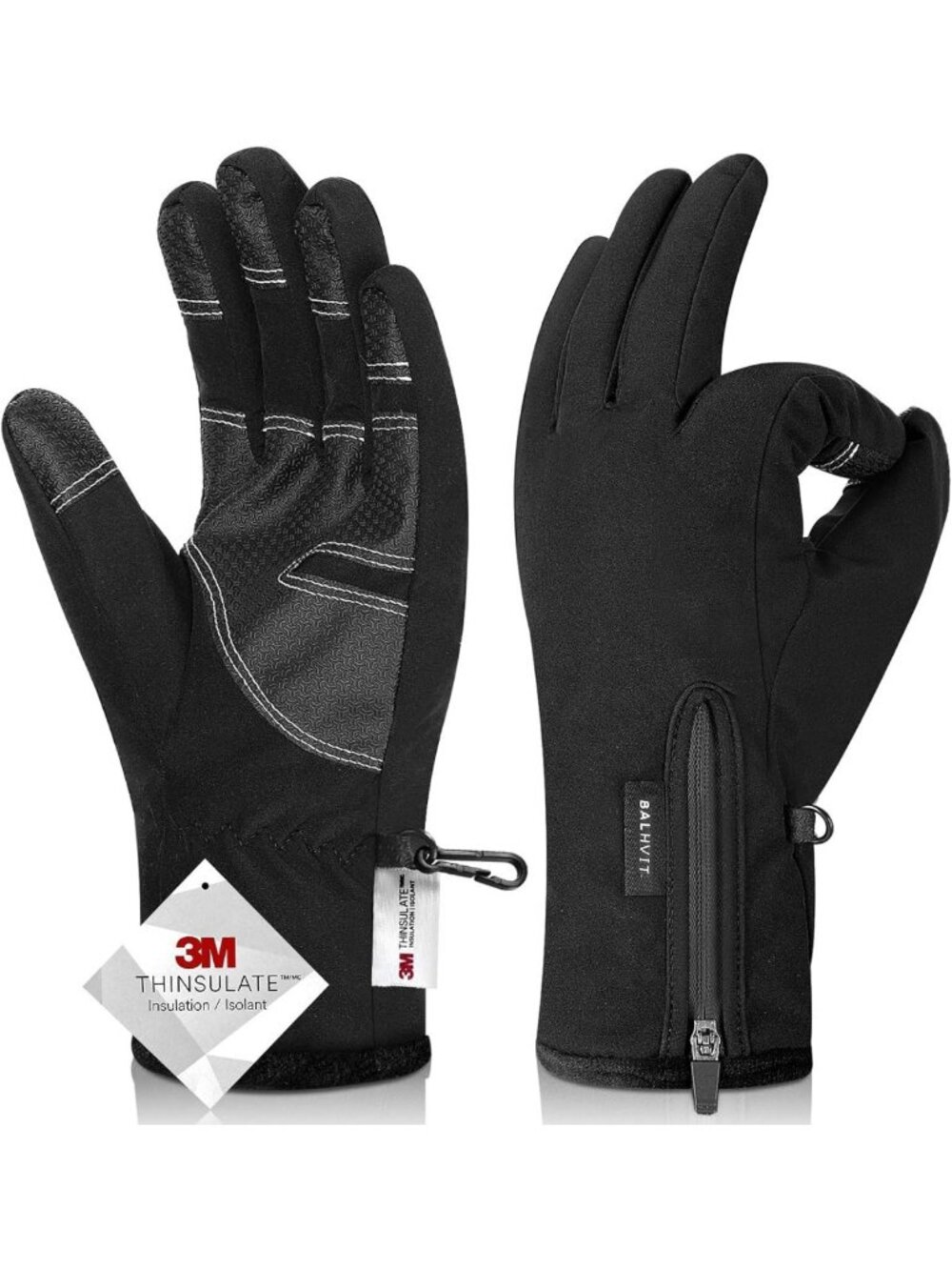 Waterproof Winter Gloves for Men & Women - 5-Layer Ski & Snow Gloves